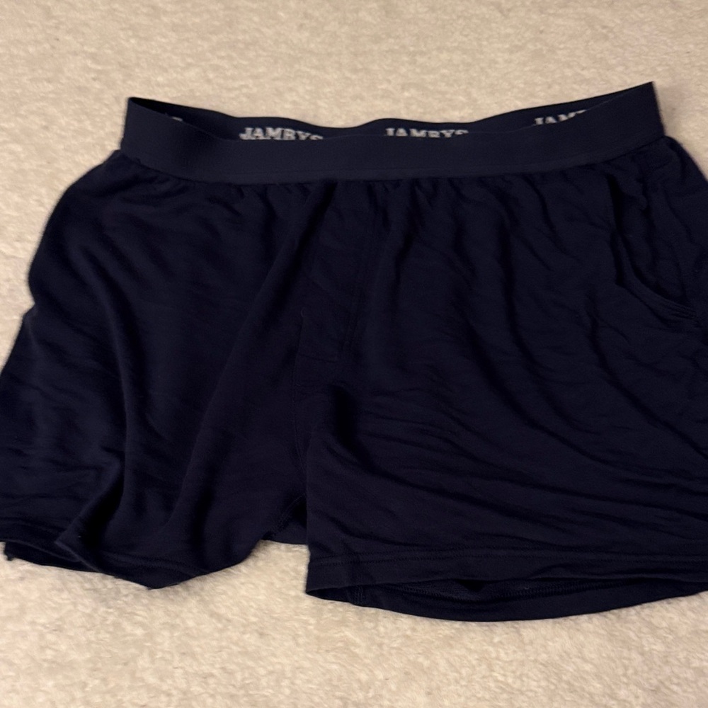 Men's Dark Blue Athletic Shorts